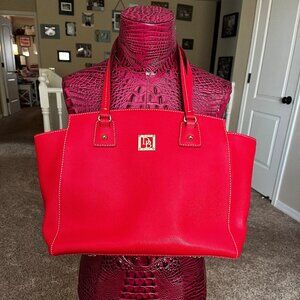 Dooney & Bourke Red Saffiano Leather Tote